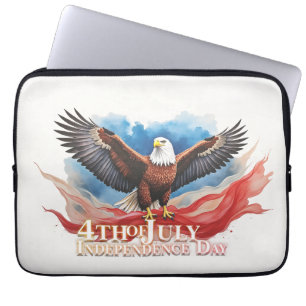 4 juli-adelaar – Patriottisch kunstontwerp Laptop Sleeve