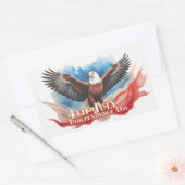 4 juli adelaar – patriottisch kunstontwerp rechthoekige sticker (Envelop)
