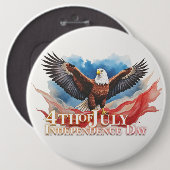 4 juli-adelaar – Patriottisch kunstontwerp Ronde Button 6,0 Cm (Voorkant /achterkant)