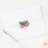 4 juli adelaar – patriottisch kunstontwerp ronde sticker (Envelop)