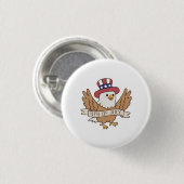 4 juli adelaar ronde button 3,2 cm (Voorkant /achterkant)