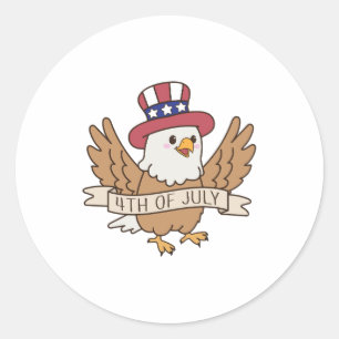 4 juli adelaar ronde sticker