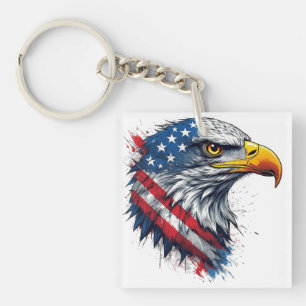 4 juli Adelaar T-shirt – Patriottisch Amerikaans o Sleutelhanger