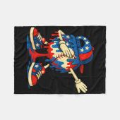 4 juli adelaar Usa Drip Amerikaanse mannen jongens Fleece Deken (Voorkant (Horizontaal))