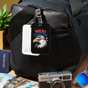 4 juli adelaar vrijheid patriottisch bagagelabel