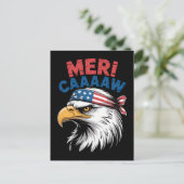 4 juli adelaar vrijheid patriottisch briefkaart (Staand voorkant)