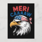 4 juli adelaar vrijheid patriottisch briefkaart (Voorkant)