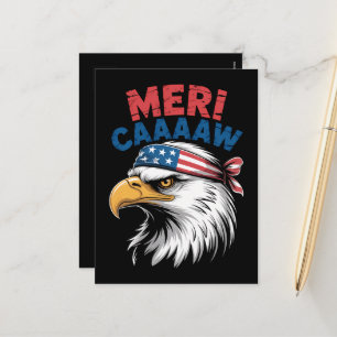 4 juli adelaar vrijheid patriottisch feestdagenkaart