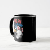 4 juli adelaar vrijheid patriottisch mok (Voorkant links)
