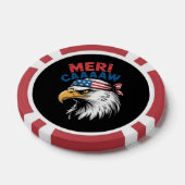 4 juli adelaar vrijheid patriottisch poker chips (Enkel)