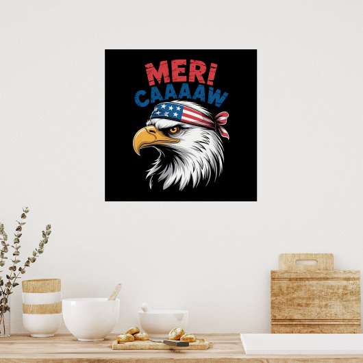 4 juli adelaar vrijheid patriottisch poster (Keuken)