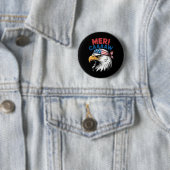 4 juli adelaar vrijheid patriottisch ronde button 5,7 cm (In situ)