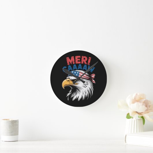 4 juli adelaar vrijheid patriottisch ronde klok (Huis)