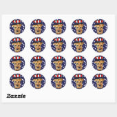 4 juli AIREDALE klassieke ronde sticker (Vel)