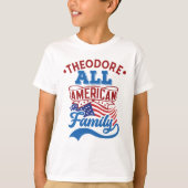 4 juli Alle amerikaanse familie patriottische matc T-shirt (Voorkant)