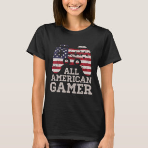 4 juli Alle Amerikaanse Gamer Patriot Mannen Boys T-shirt