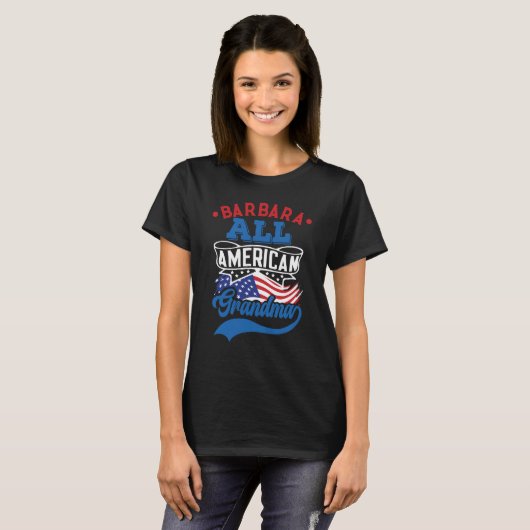 4 juli Alle amerikaanse grootmapatriottische famil T-shirt (Voorkant volledig)