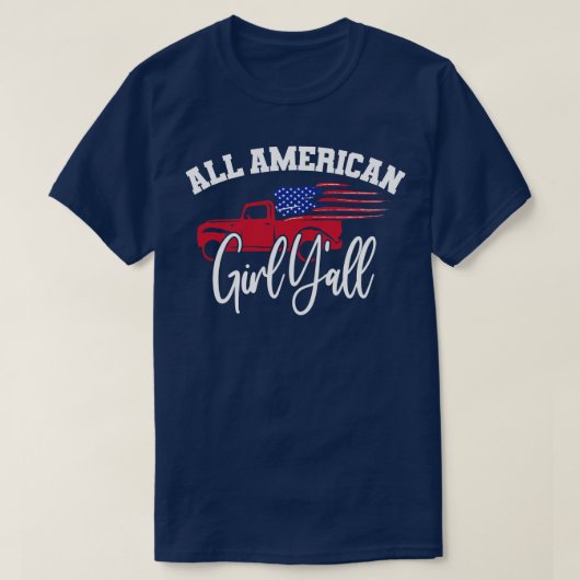 4 juli Alle Amerikaanse meisjes Onafhankelijkheids T-shirt (Design voorkant)