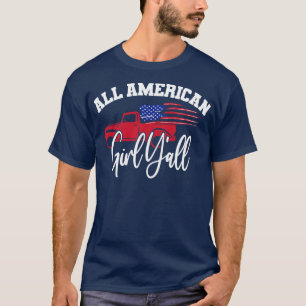 4 juli Alle Amerikaanse meisjes Onafhankelijkheids T-shirt