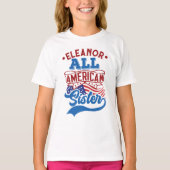 4 juli Alle Amerikaanse zusterpatriottische famili T-shirt (Voorkant)
