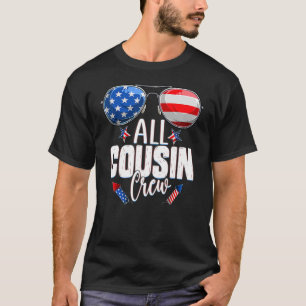 4 juli alle neef-bemanningen met patriottische nee t-shirt