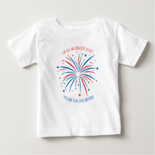 4 juli als Kinder T-Shirt met Fireworks
