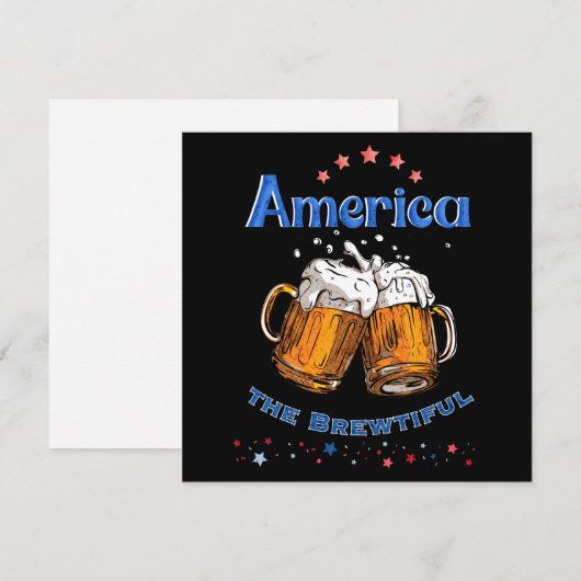 4 juli - America the Brewtiful met bier Kaart (Voorkant / Achterkant)