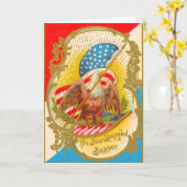 4 juli American Eagle Kaart (Gele Bloem)
