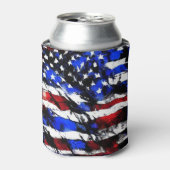 4 juli "American Flag" Cooler (Blikje Voorkant)