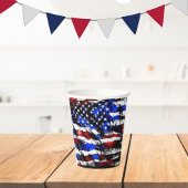 4 juli "American Flag" Papieren beker