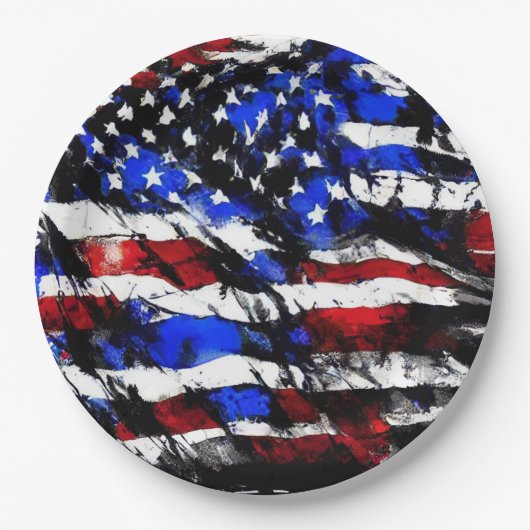 4 juli "American Flag" Papieren Bord (Voorkant)