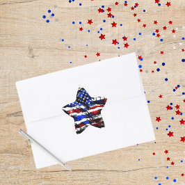 4 juli "American Flag" Sticker
