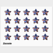 4 juli "American Flag" Sticker (Vel)
