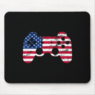 4 juli American Flag Video Game Boys Kinder T-shir Muismat