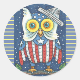 4 JULI AMERICAN HOOT OWL STICKERS RAND *Datablad