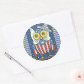 4 JULI AMERICAN HOOT OWL STICKERS RAND *Datablad (Envelop)