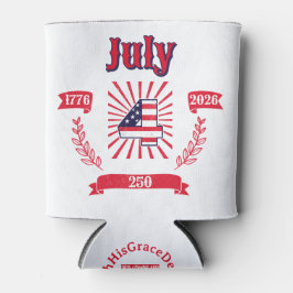 4 juli Amerika 250 Patriottisch | 1776–2026 Blikjeskoeler