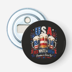 4 juli amerika 250ste button flesopener