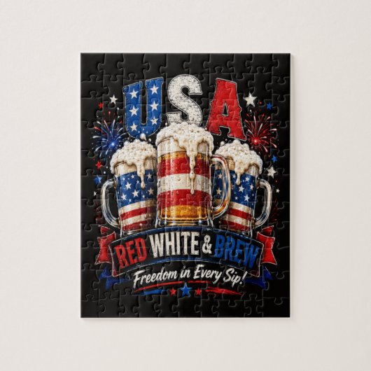 4 juli amerika 250ste legpuzzel (Verticaal)
