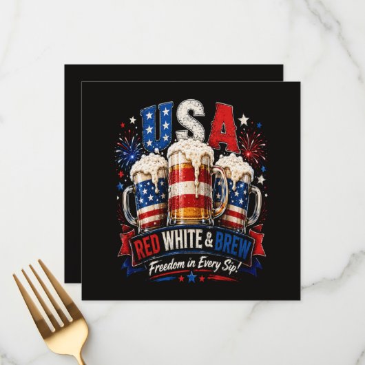 4 juli amerika 250ste menu (Voorkant / Achterkant in situ)