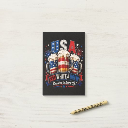 4 juli amerika 250ste post-it® notes (Op bureau)