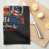 4 juli amerika 250ste theedoek (Quarter Fold)