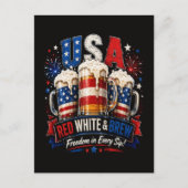 4 juli amerika 250ste uitnodiging briefkaart (Voorkant)