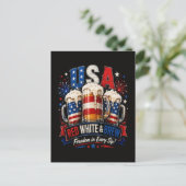 4 juli amerika 250ste uitnodiging briefkaart (Staand voorkant)