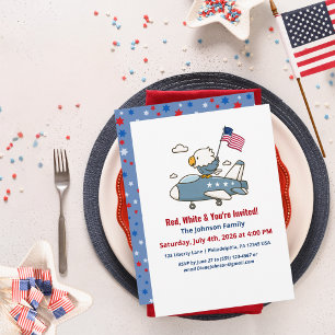 4 juli Amerika 250ste Verjaardag Adelaar Straaljag Kaart