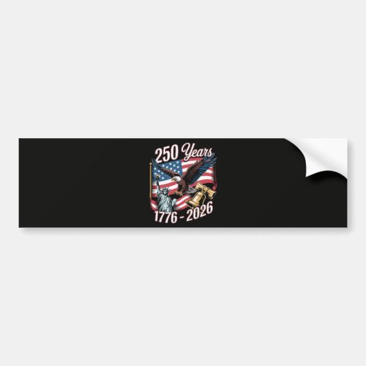 4 juli Amerika Amerikaanse patriottische adelaar Bumpersticker (Voorkant)