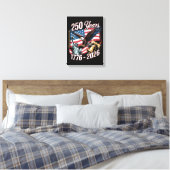4 juli Amerika Amerikaanse patriottische adelaar Canvas Afdruk (Insitu (Slaapkamer))