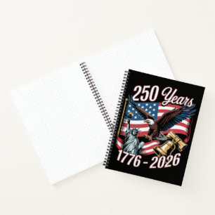 4 juli Amerika Amerikaanse patriottische adelaar Notitieboek