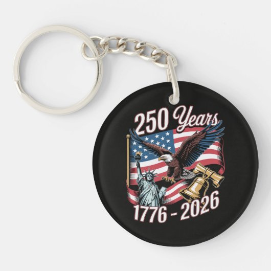 4 juli Amerika Amerikaanse patriottische adelaar Sleutelhanger (Voorkant)