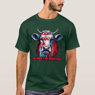 4 juli Amerika Koe USA Vlag Patroon Moorica t T-shirt